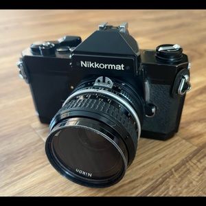 Nikon FT3 film camera with 50 mm lens in great condition.